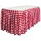 Gingham Checkered Table Skirt 30 Ft x 29 Inch 1 Inch Yarn Dyed Polyester With Clips